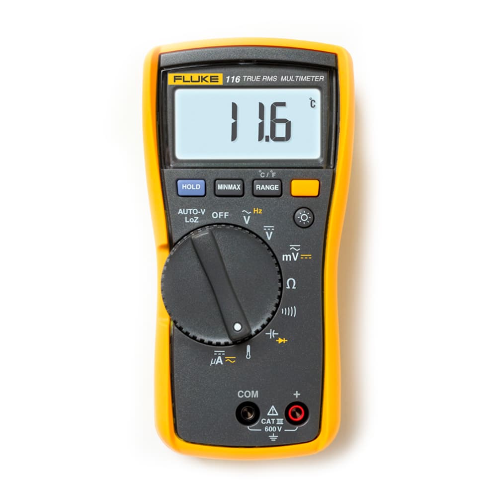 imagen principal de producto Multímetro digital básico TRMS para servicios eléctricos y HVAC. FLUKE-116