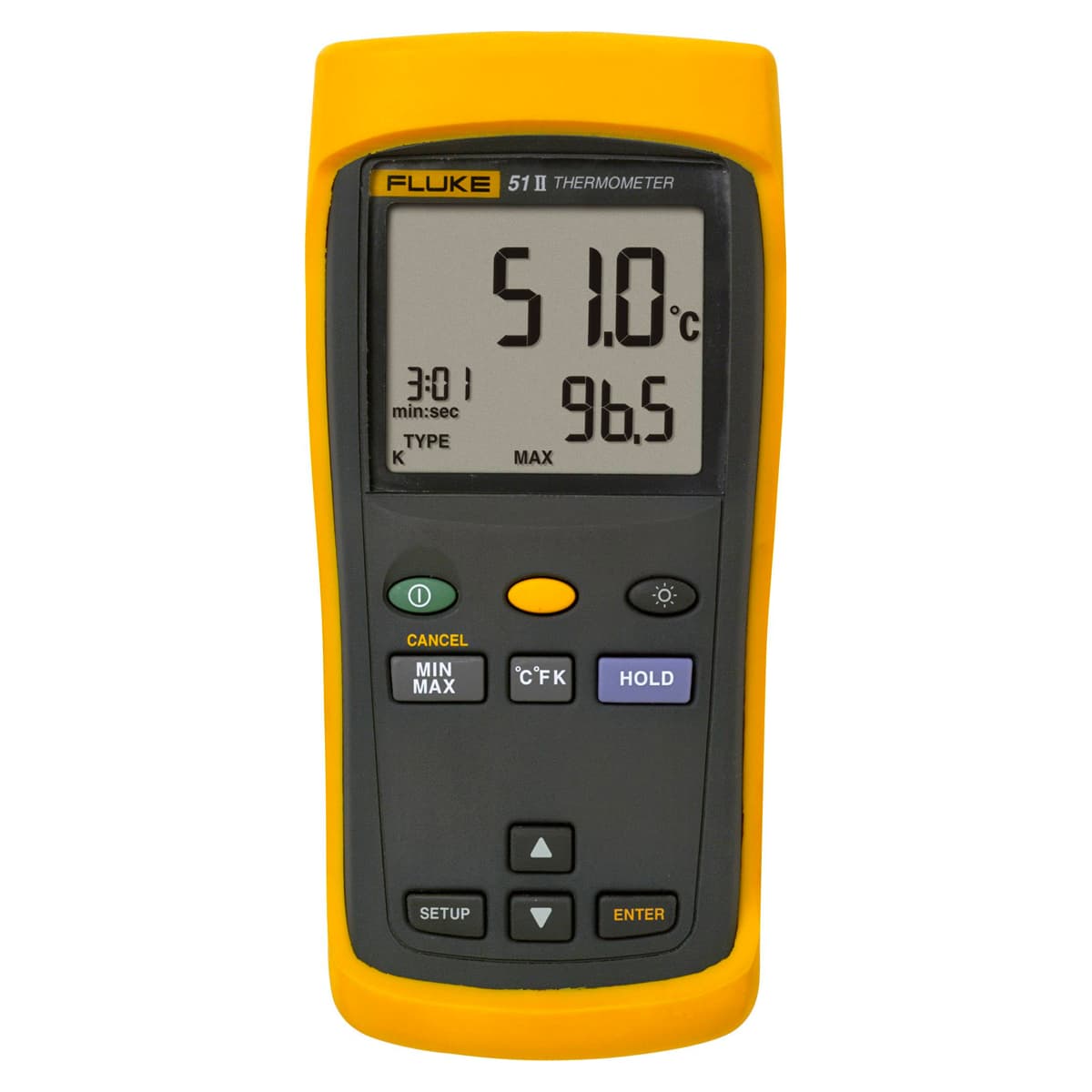 imagen principal de producto Termometro Digital 1 canal, con entradas tipo K/J/T/E/N/R/S con logger FLUKE-53-2 B 50HZ