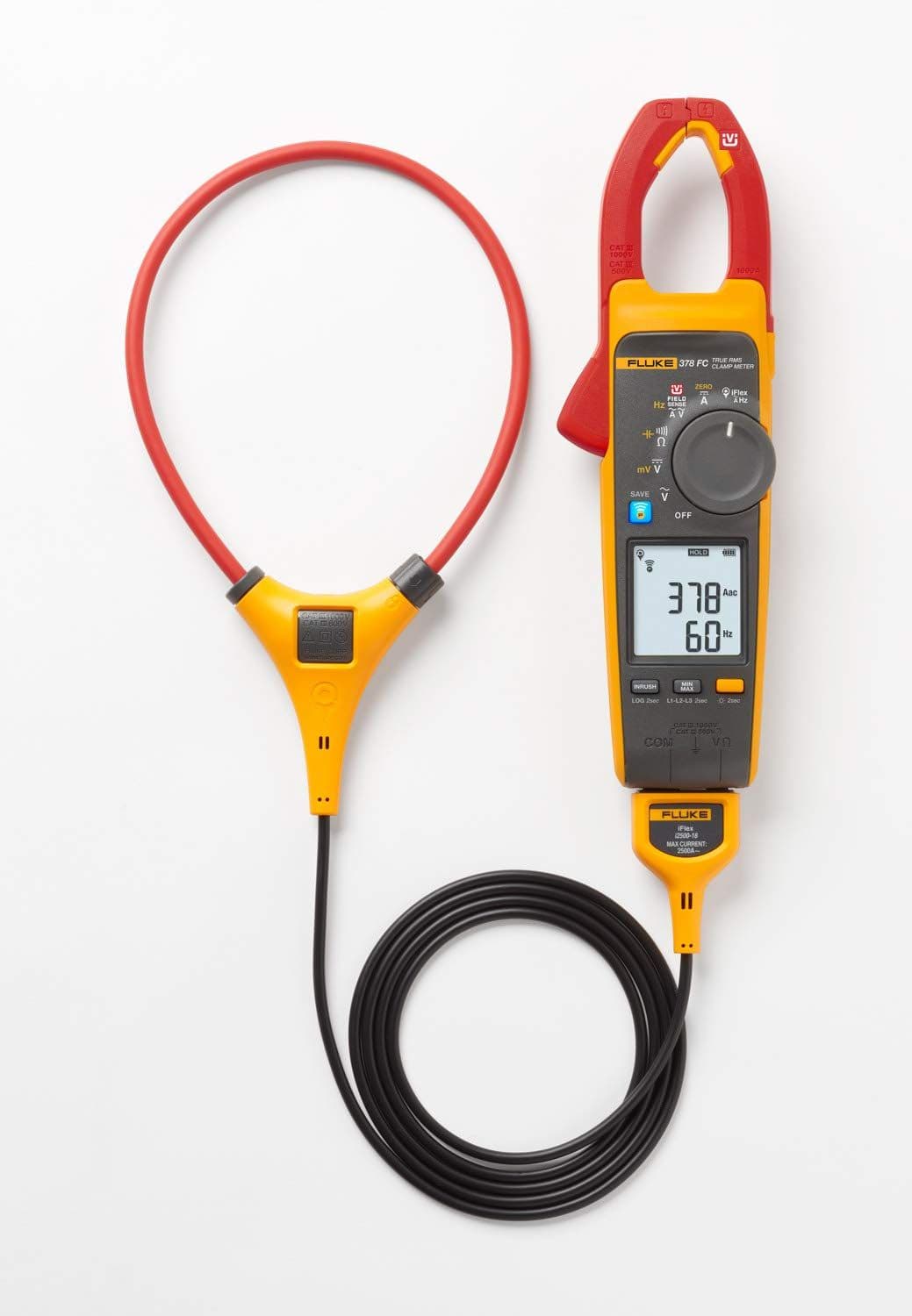 imagen principal de producto 1000A AC/DC TRMS NONCONTACT VOLT WIRELESS CLAMP W/PQ IND. FLUKE-378 FC